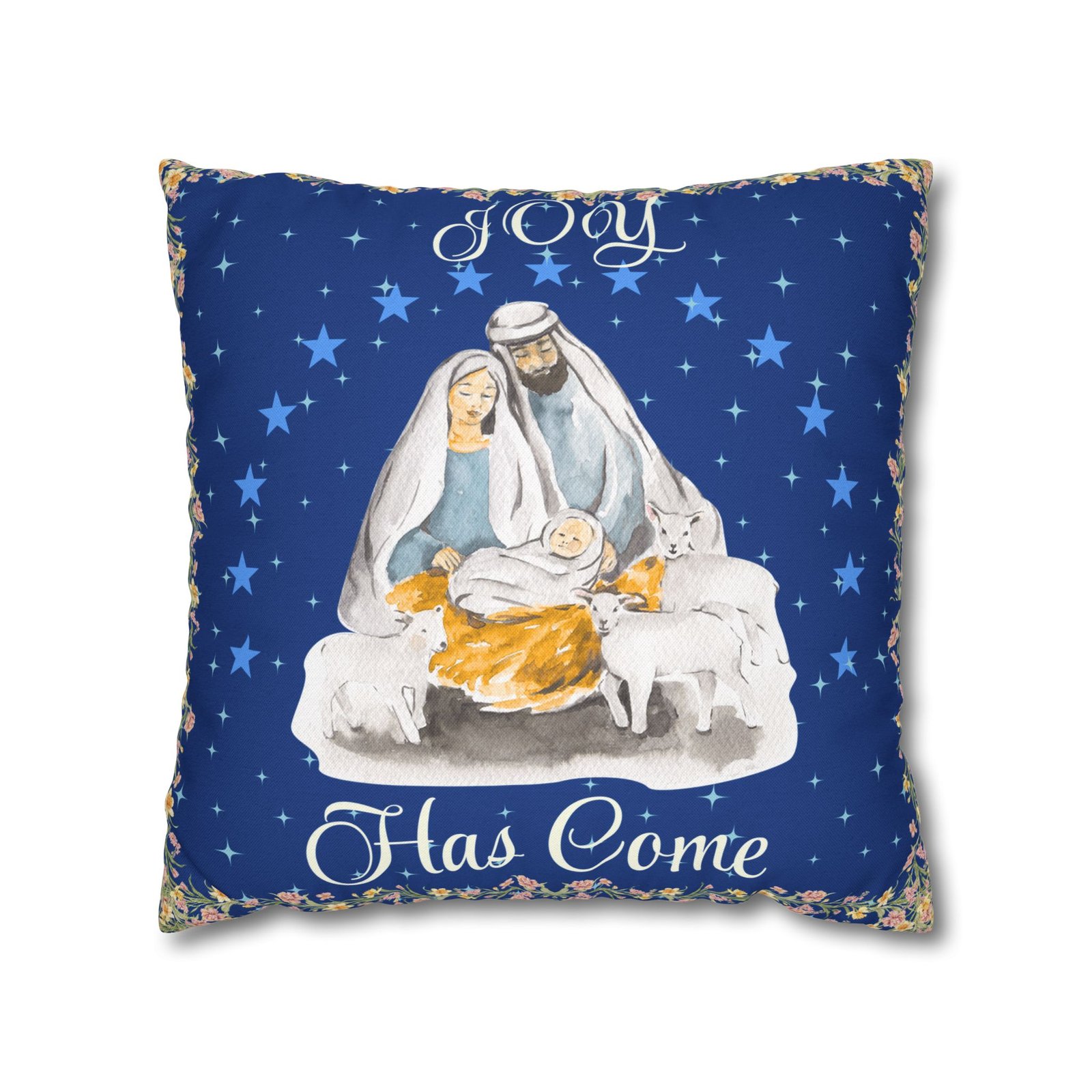 nativity pillowcase "joy has come" christmas decorative throw pillow cover nativity pillowcase "joy has come" christmas decorative throw pillow cover