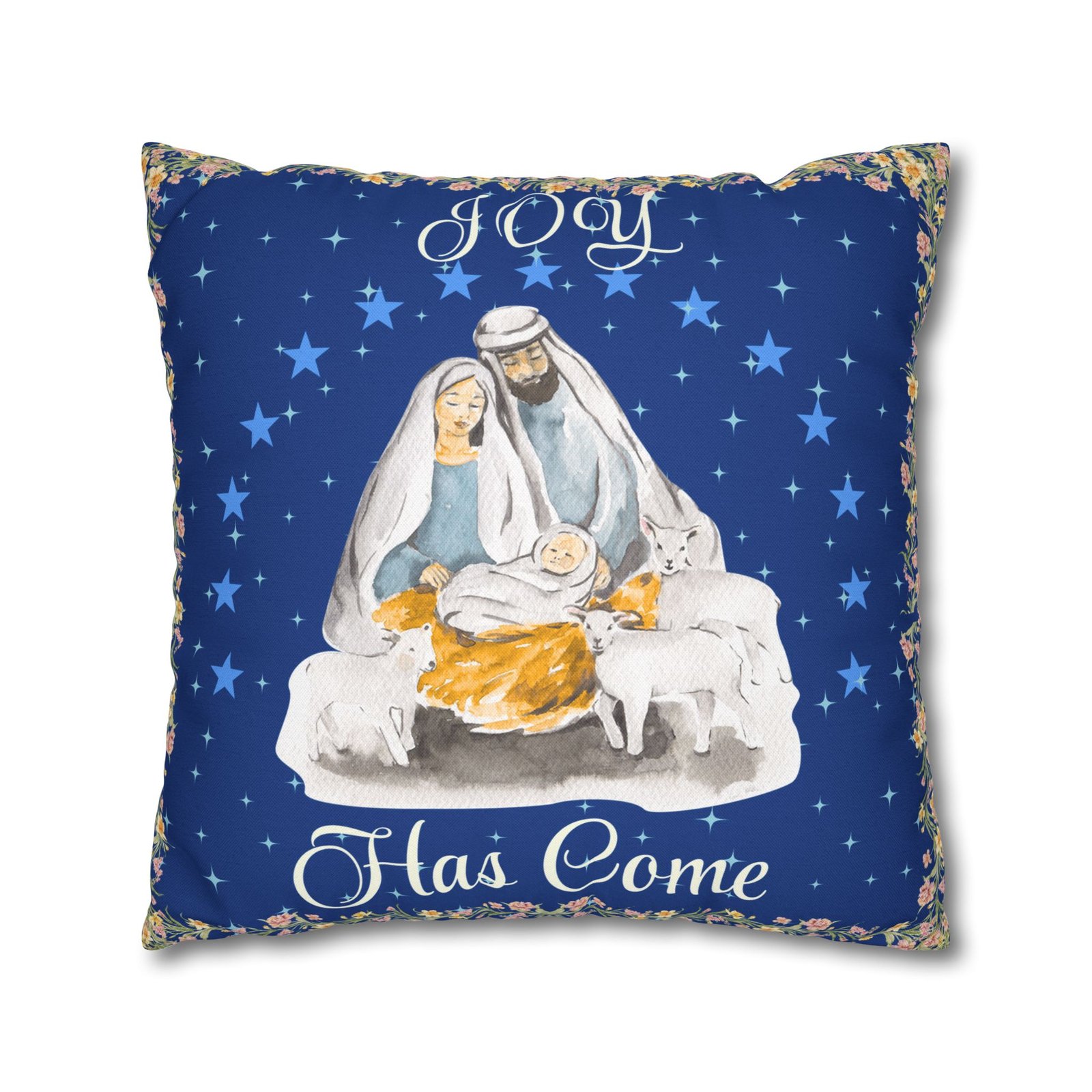 nativity pillowcase "joy has come" christmas decorative throw pillow cover nativity pillowcase "joy has come" christmas decorative throw pillow cover