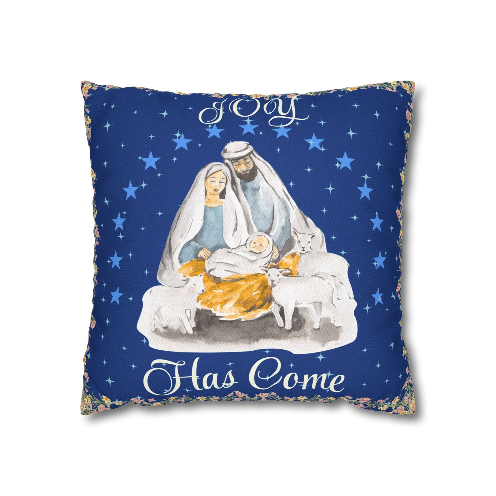 nativity pillowcase "joy has come" christmas decorative throw pillow cover nativity pillowcase "joy has come" christmas decorative throw pillow cover