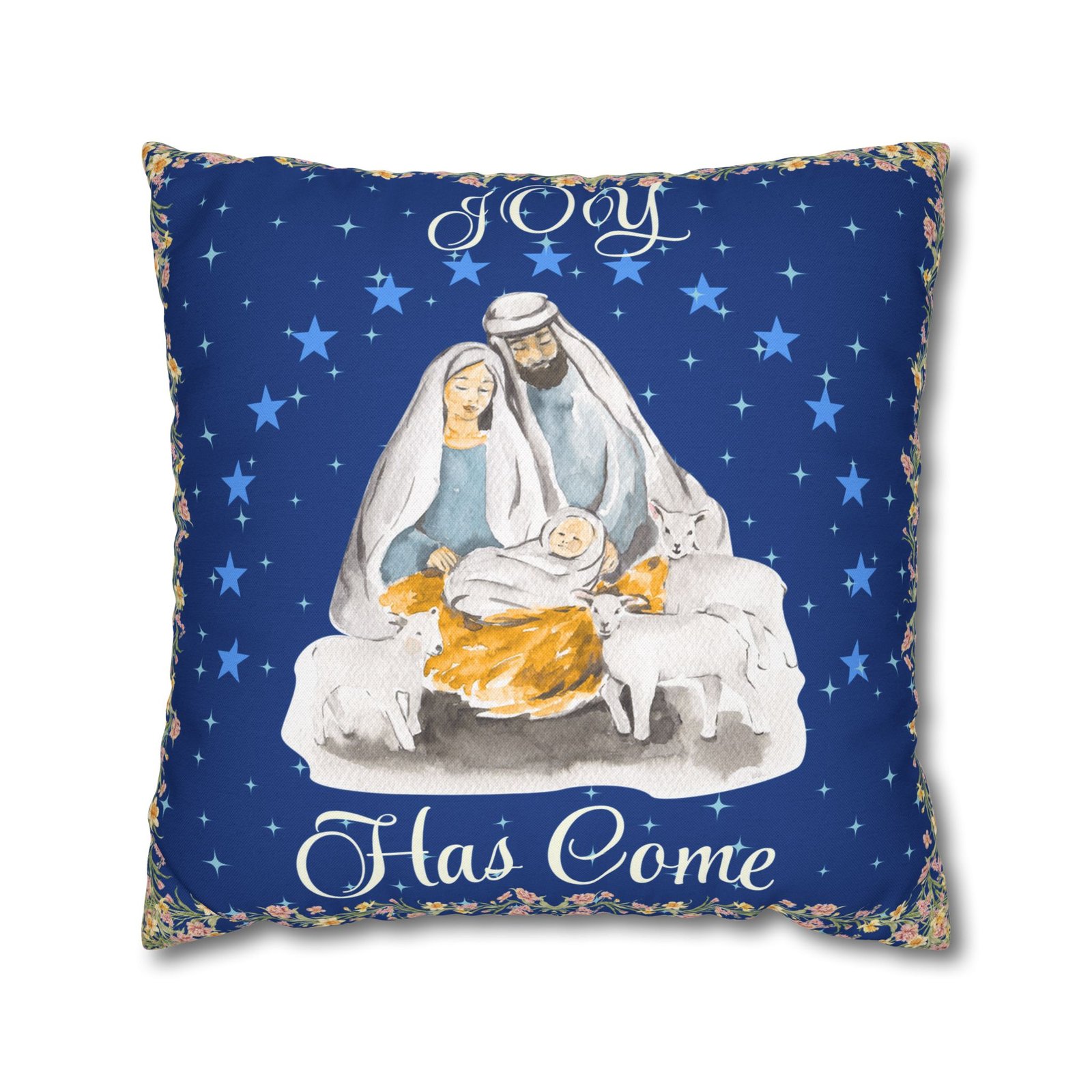 nativity pillowcase "joy has come" christmas decorative throw pillow cover nativity pillowcase "joy has come" christmas decorative throw pillow cover