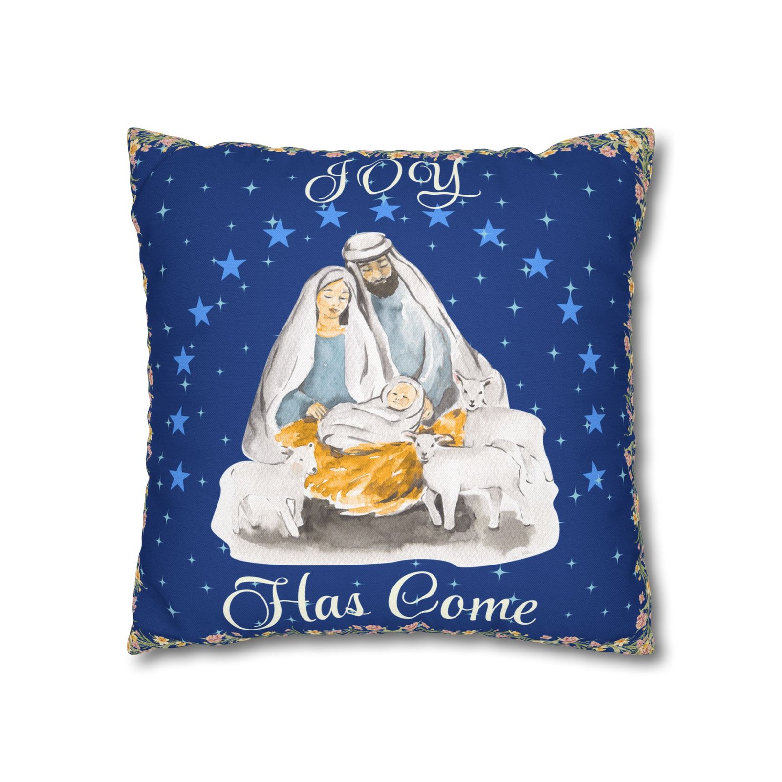 nativity pillowcase "joy has come" christmas decorative throw pillow cover nativity pillowcase "joy has come" christmas decorative throw pillow cover