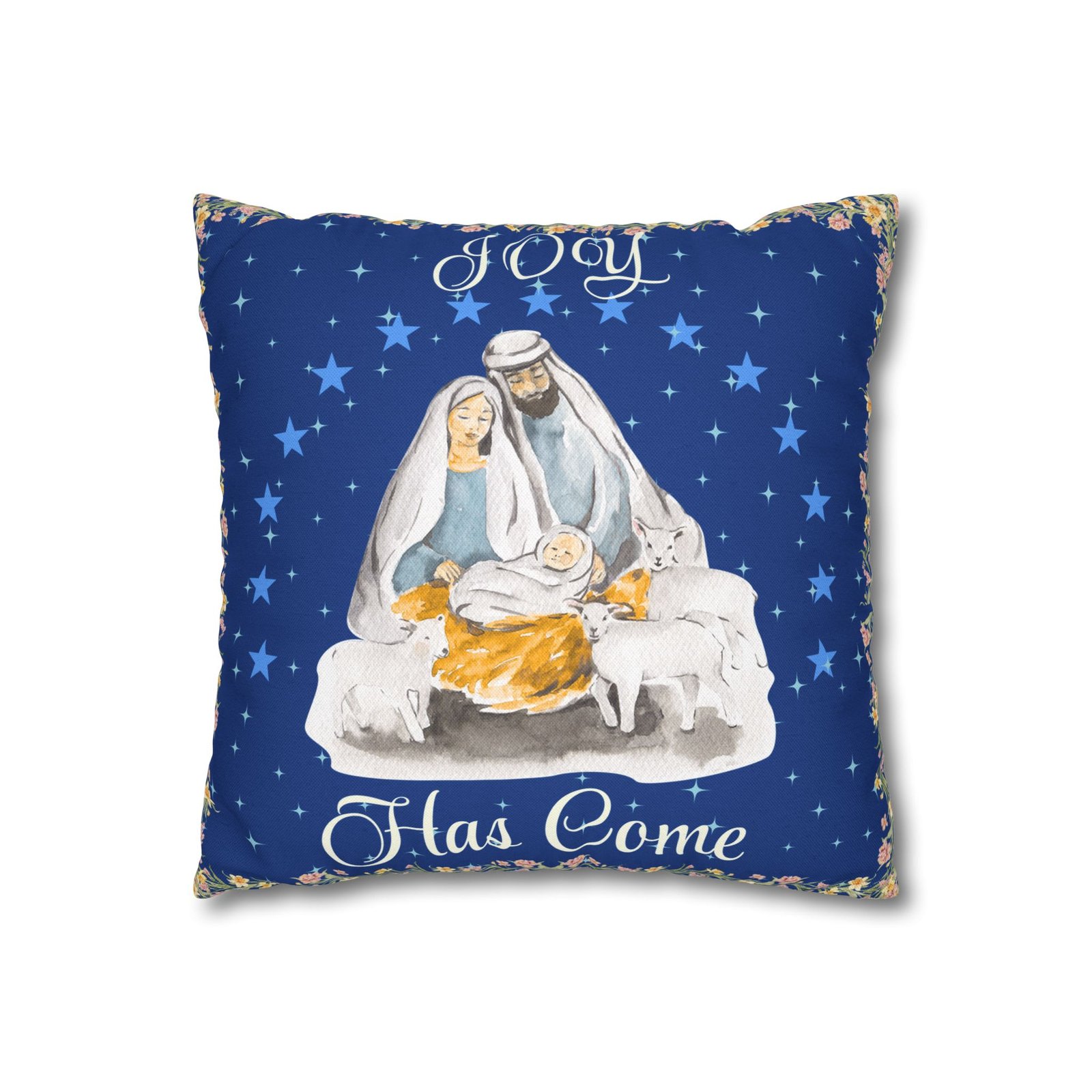 nativity pillowcase "joy has come" christmas decorative throw pillow cover nativity pillowcase "joy has come" christmas decorative throw pillow cover