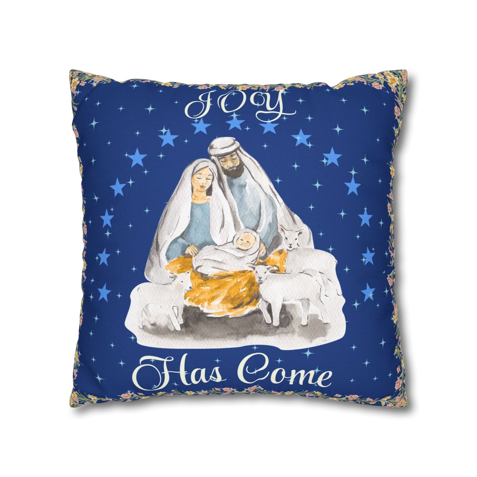 nativity pillowcase "joy has come" christmas decorative throw pillow cover nativity pillowcase "joy has come" christmas decorative throw pillow cover