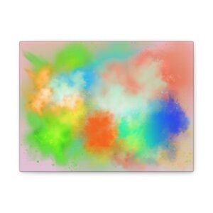 color burst abstract matte canvas print — vibrant pastel wall art